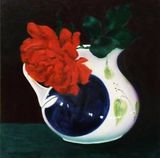 Mike Morrison - "Still Life with Rose" - Oil