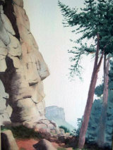 The Roaches & Hen Cloud in Derbyshire by Cherie Chapman - Watercolour