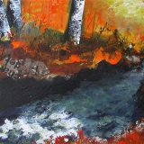 Silver Birches in  Autumn SOLD