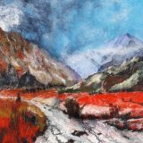 Stream between Orange Fields