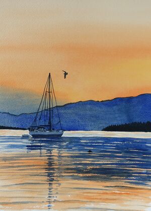 Sunrise Sailing Boat