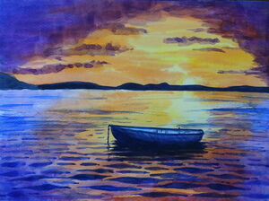 Sunset with Boat