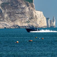 Speeding Boat in Swanage Bay