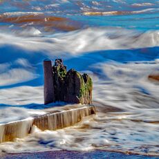 Long Exposure of Broken Groyne