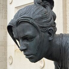 Part of a sculpture within The Armed Services Memorial