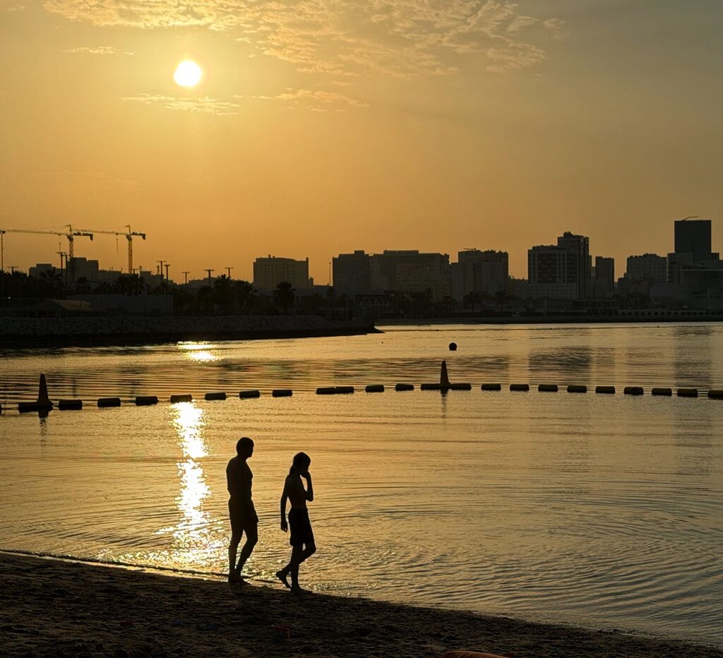 Sunset at The Rixos Hotel beach.