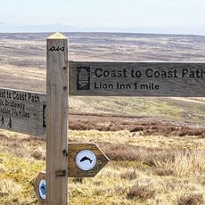 A signpost on the Coast To Coast Walk