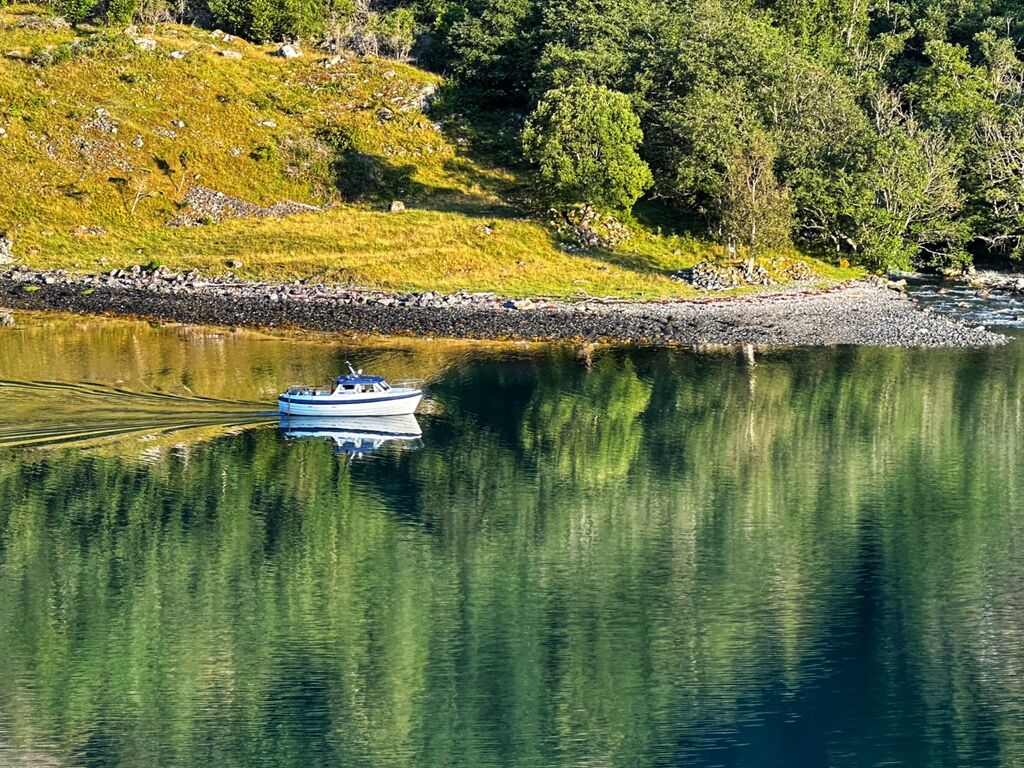 A pleasure boat near Aurland