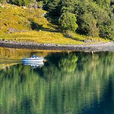 A pleasure boat near Aurland
