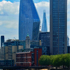 The Shard Sandwiched Between Two Towers