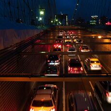 Traffic on Brooklyn Bridge