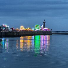 Whitby Harbour at night