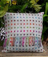 Moon fabric wool cushion
