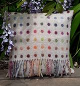 Moon fabric wool cushion