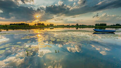 Zonsondergang aan de Oude Waal