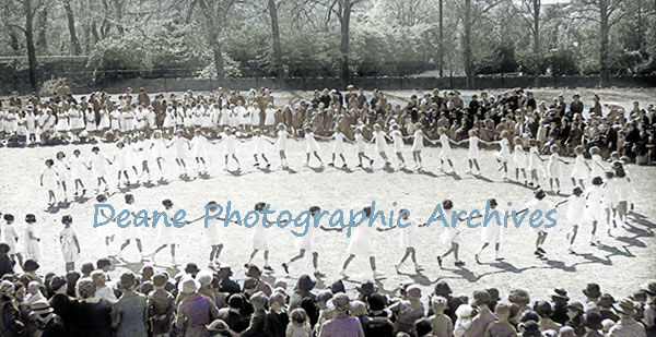 Girls in a circle unknown Venue Charles Toms ph enhanced