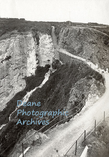 La Coupee Sark Showing (left) the path down to Grande Greve C Toms ph