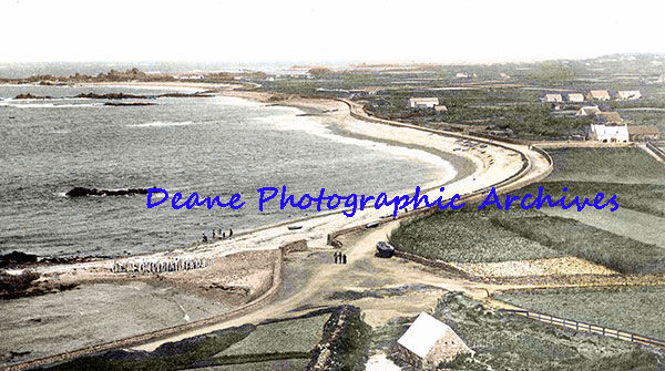 Cobo Bay from Rocque de Guette Guernsey No 117 T Singleton zoom 5000 enhanced sharp
