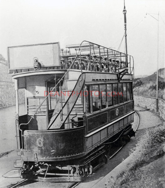 Tram No 6 outside the tram sheds