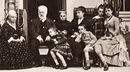 Victor Hugo at Hauteville House in 1878 with his family and friends -zoom