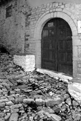 Cobblestone Street and Door, Berat