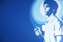 IAN BROWN - THE STONE ROSES.(BLUE.)SIZE: 36" X 24".