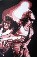 ROLLING STONES - MICK & RONNIE.SIZE: 36" X 24".
