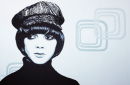 MOD GIRL HAT AND SQUARES.