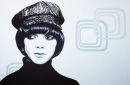 MOD GIRL HAT AND SQUARES.
