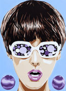 PURPLE SPOTS MOD GIRL.