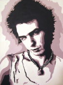 SID VICIOUS - THE SEX PISTOLS.SIZE: 24" X 18".