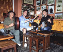 Johnny (Ringo) McDonagh, Ronan O'Flaherty & Conor McCague at Tigh Ned's, Inis Oirr Ref. # FC794.25a