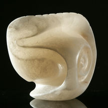 Handcarved in Alabaster. Inspired by the shapes, shells and stones found on a beach.