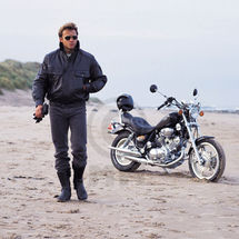 Biker on the beach. Catalogue