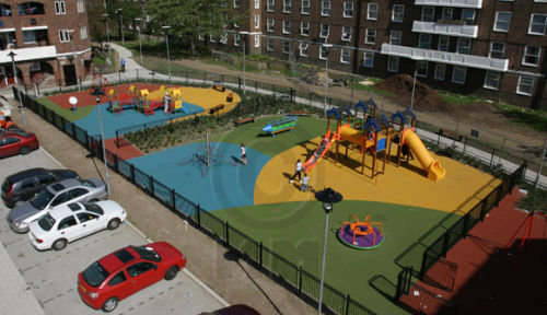 Overhead Playground. South London.