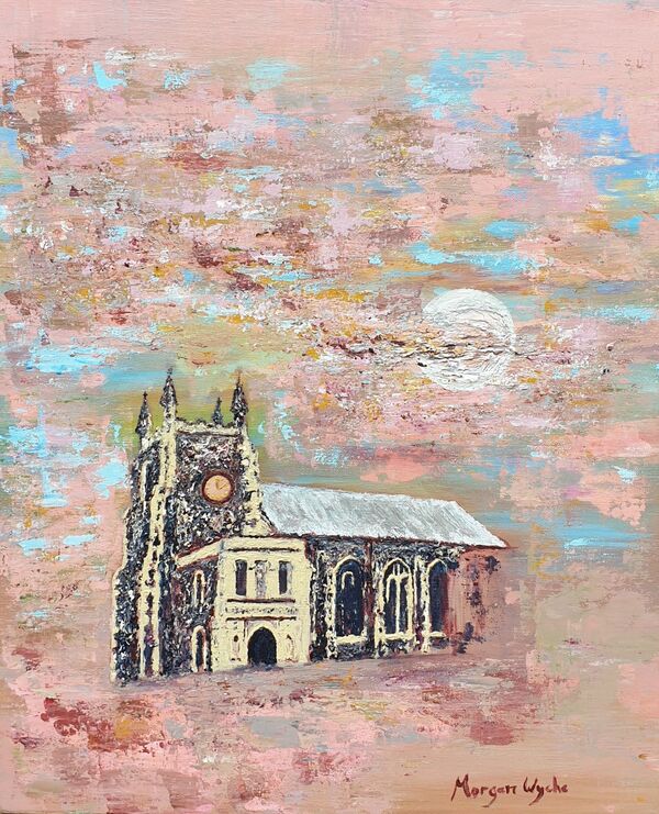 St Michael-at-Plea in Moonlight