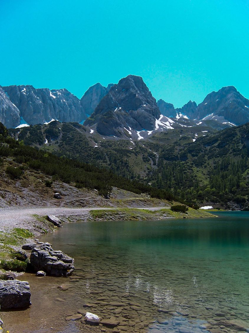 Alpine lake by James Mason