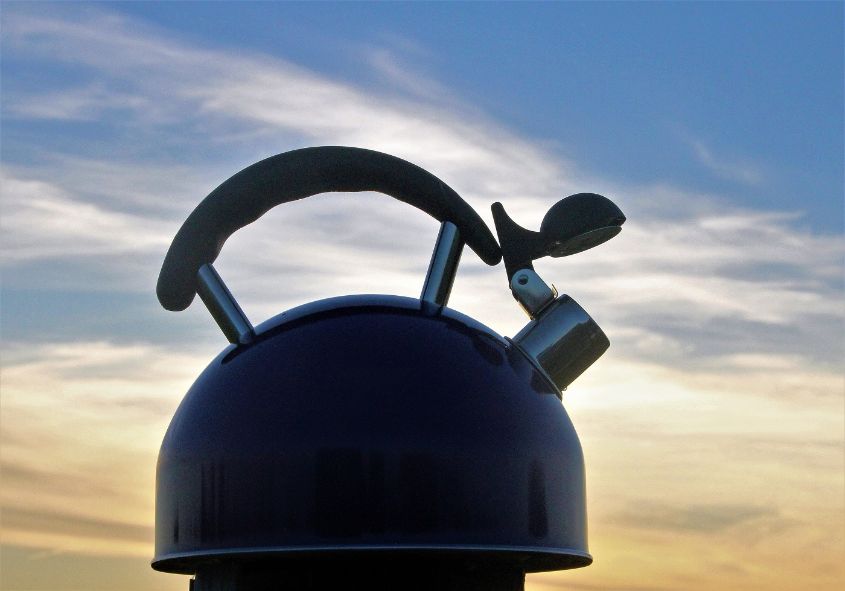 Kettle at night