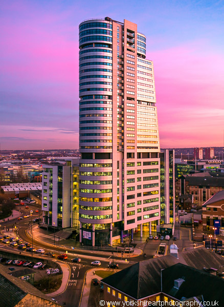 Bridgewater Place at Sunset- Portrait