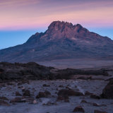 Evening glow on Mawenzi from Kibu Huts, Kilimanjaro