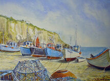 Cadgwith fishing boats.