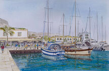 Puerto de Mogán harbour view.