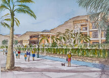 Walking past the Cordial Mogán Playa