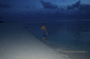 Dusk on the beach at Lankayan Island