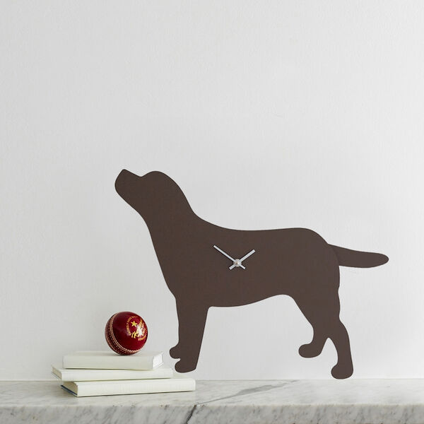 Brown Labrador Clock