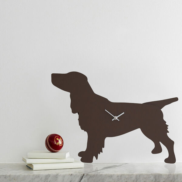 Brown Spaniel Clock
