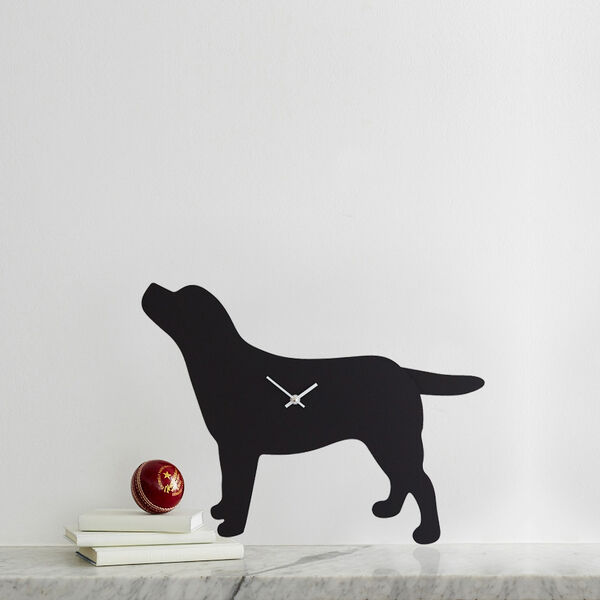 Black Labrador Clock