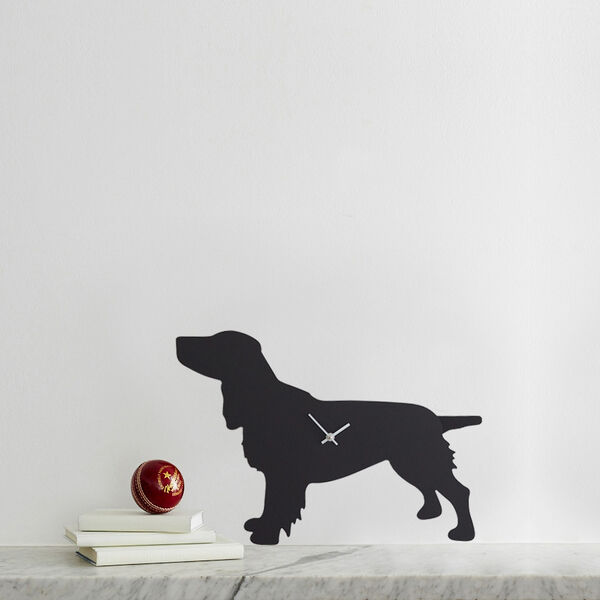 Black Spaniel Clock
