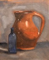 Jar and Little Blue Bottle