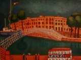 Dublin's Ha-Penny Bridge Oil on canvas.